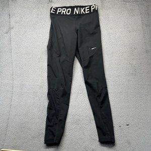 Nike Women's Black Pro Leggings M Dri-Fit Activewear Compression #3055N